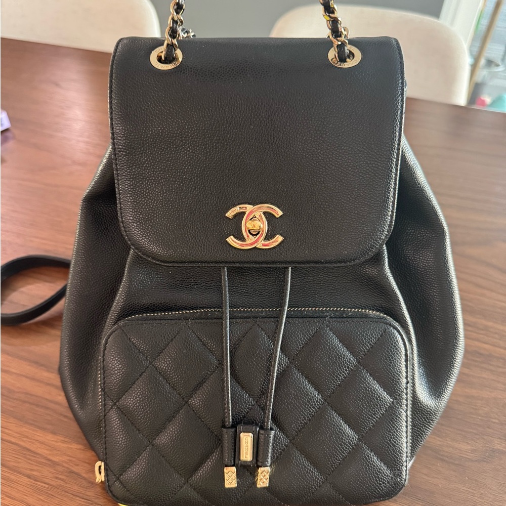 CHANEL Quilted Business Affinity Backpack